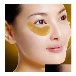 Other Skin Care Tools New Gold Eye Mask Golden Crystal Collagen Anti Dark Circle Moisturizing Drop Delivery Health Beauty Devices Dh03U