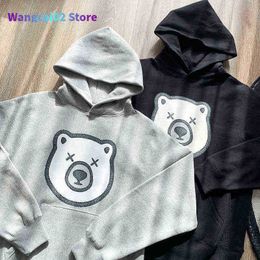 Men's Hoodies Sweatshirts Men's Hoodies Sweatshirts Human Made Sweatshirt Men Women Polar Bear Print Plus Fleece Pullover HUMAN MADE Loose Couple Hoodie 022123H