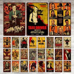 classic Movie Tin Sign Retro Poster Metal Sign Plate Bar Club Wall Stickers Vintage Plaque Home Decoration Iron Personalised art Painting sticker size 30X20CM w02