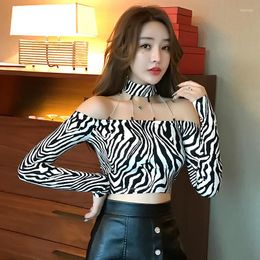 Women's T Shirts Woman T-shirts Modal Full Hollow Out Short Summer Tops Zebra Pattern Sexy O-Neck Euro-America Style