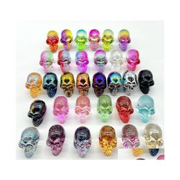 Glass Mini Fashion Skl Plating Crystal Rainbow Skeleton Charm Ornaments Jewellery Accessory Birthday Gift Baby Drop Delivery Dhdpg