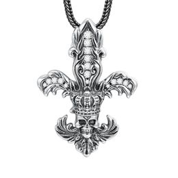 Skull Anchor Pendant Necklaces 925 Sterling Silver Ball chain Vintage Gothic Punk Hip-hop fashion Timeless Jewellery Accessories Gifts for men women 50 55 60 65 cm