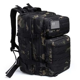 50L Camouflage Army Backpack Men Military Tactical Bags Assault Molle backpack Hunting Trekking Rucksack Waterproof Bug Out Bag 212689