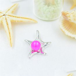 Jewellery Settings On Sale New Fashionable Pearl Necklace S925 Pure Sier Cute Starfish Pendant Mountings Factory Dhz