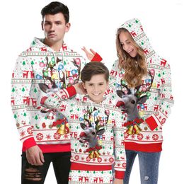 Men's Hoodies Christmas Dress For Parents And Children Sell Well Festival Printing Sleeve Head Easy Comfortable Hoodie Parenting Family Suit