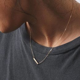 Choker Gold Color Stainless Steel Necklace For Women Statement Long Pendant Chain Chokers Fashion Jewelry GirlFriend Couple