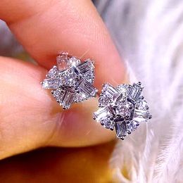 Stud Earrings CAOSHI Stylish For Women Aesthetic Female Wedding Accessories With Dazzling Zirconia Delicate Design Gift Jewellery