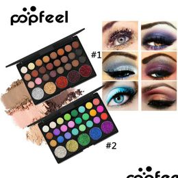 Eye Shadow Popfeel 29 Colours Eyeshadow Palette Matte Sequin Diamond Glitter Portable Beauty Essentials Universal Make Up Makeup Drop Dha5S