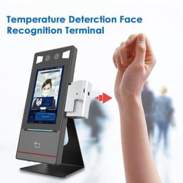 Dynamic Face Recognition Wrist Temperature Measurement Time Attendance Access Control 7 Inch Touch Screen 13.56Mhz Card1