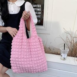 Evening Bags 2023 Colourful Soft Canvas Shoulder Bag For Women Eco Cloth Purse High-capacity Students Books Cotton Handbags Girls