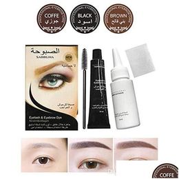 Eyebrow Enhancers Microblading Tattoo Pen Brush Kit Waterproof Gel Paint Makeup Dye Cream Drop Delivery Health Beauty Eyes Dhhoq