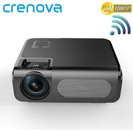 Projectors CRENOVA C50 Full HD 4K 1920x1080P LCD Smart Android Wifi LED Video Home Theatre Cinema 1080P Projector Smartphone Mini Projector J230221