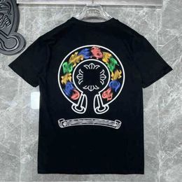 Men's T-shirts Mens Luxury Fashion t Shirts Ch Brand Man T-shirt Horseshoe Flower Tees Summer Cross Sanskrit Letter Short Sleeve Designergltaglta