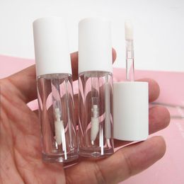 Storage Bottles 10/20/100pcs 4ML Empty Lip Gloss Tubes Frosted White Cap DIY Clear Eyelash Bottle Cosmetic Packing Container Lipstick Vials