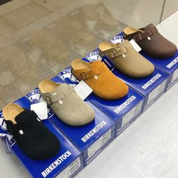 Slippers Factory Designer Birkinstocks Oem Boken Baotou Semi-trailer Summer Sandals Cork Leather Casual Comfortable Women's Shoes