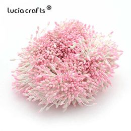 Decorative Flowers Wreaths Lucia crafts 288pcs/lot Flower Stamen 6mm Handmade Artificial Flower For DIY Wedding Home Decor D0501 T230217