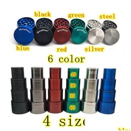 Smoking Pipes High Quality Sharpstone Herb Grinder Accessories Metal Zinc Alloy Tobacco Herbal Grinders 4 Layers 40/50/55/6M Diamete Dhwq1