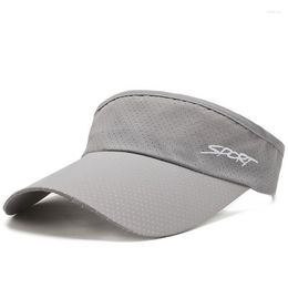 Berets Polyester Sport Sun Visors For Men Women Golf Running Jogging Tennis Cap Protection Long Brim Grey Black Blue Navy