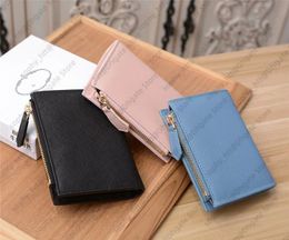 Designer Wallet Mens Womens wallets bifold with zipper Coin Pocket Short style Cards holder slot purse real leather Cowskin with original box