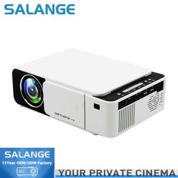 Projectors Salange T5 Projector Support 1080P HD Portable Mini Home Theatre Beamer WIFI Smart TV Mirror Phone Camping Outdoor Video Player J230221