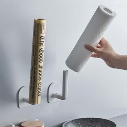 Kitchen Storage 1/2pcs Paper Towel Holder Toilet Wall-Mounted Self Adhesive Tissue Shelves Rack Bathroom Shelf