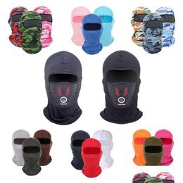 Motorcycle Face Mask Summer/Winter Warm Fleece Antidust Waterproof Windproof Fl Er Hat Neck Helmet Clavas Drop Delivery Mobiles Moto Dh2Iy