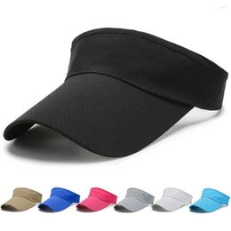 Berets Men Women Adjustable Sports Visor Baseball Cap UV Protection Top Empty Hats Breathable Air Sunscreen Beach Tennis Golf Hat