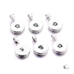 Charms Simple Metal 18Mm Ginger Snap Button Base Pendant For Diy Snaps Buttons Necklace Earrings Jewellery Accessorie Drop Delivery Fi Dhwyt