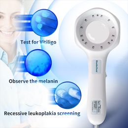 Face Care Devices Woods Lamp Skin Analyzer Vitiligo Testing Examination Magnifying Analyze Machine Detection Ultraviolet Cat Moss Light 230221