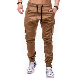 Erkekler Pantolon Mens Sıraslı Savaş Çalışıyor Uzun Pantolonlar Chino Work Giyim Çoklu Cepleri Sweetpants Erkek Jogger Kargo Harem Kalem 230221