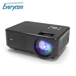 Projectors Everycom M8 Mini Projector 5500Lumens 19201080P LED WiFi Projector Video Home Cinema 3D Smart Movie Game Proyector Beamer J230221