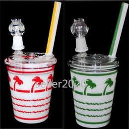 Glass Bubbler Hookahs Beaker Base Bong Water pipes Smoking Glass Water bongs Nail With 14mm Joint 20.5cm tall