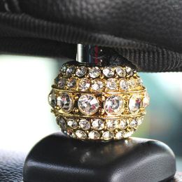Interior Decorations 2Pcs Styling Car Headrest Ring Ornament Moulding Vehicle Collar Seat Rod Auto Bling Rhinestone Accessories Decoration