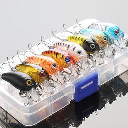 Fishing Hooks DONQL Mixed Colors Lure Set 58pcs Minnow Baits Kit Wobbler Crankbaits with Box Treble Tackle hard Bait 230221