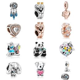 Charms Sterling Sier Love Heart Diamond Lady Puppy Suitable For Original Bracelet Making Jewellery Diycharms Charmscharms Drop Dhxa0