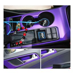 Car Stickers For Hyundai Son Interior Central Control Panel Door Handle 5D Carbon Fibre Decals Styling Accessorie Drop Delivery Mobi Dh6Dw