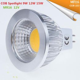 1pcs Super Deal MR16 COB 9W 12W 15W LED Light Bulb 12V Warm White / Pure Cold LIGHTING