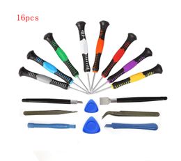 16 in 1 Repairing Pry Kit Opening Tools With 5 Point Star Pentalobe Torx Screwdriver For samsung APPLE iphone xiaomi huawei