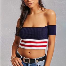 Women's T Shirts Y2k Tops Crop Top Women Clothes Vest Slim Knitted Short Camisole Streetwear Korean Fashion