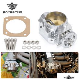 Throttle Body Pqy Aluminum Sier Intake Manifold 70Mm For Honda B16 B18 D16 F22 B20 D/B/H/F Eg Ek H22 Pqy6952 Drop Delivery Mobiles M Dhtsl