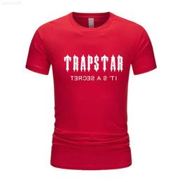 Men's T-Shirts 2023 New Cotton Sports TRAPSTAR Short sleeve T Shirt For Men Women Style Printed For Clothing Men's Women's Tops Leisure Tee Z0221