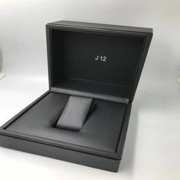 Watch Boxes & Cases Chan Original Black J12 High Quality Leather Top Watches Boxs Fashion Box Gift Package256e