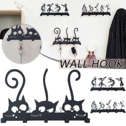 Hooks Rails Symphony Orchestra Key Holder Vintage Black Metal Wall Hook Decor Hanger For Front Door Kitchen And Household Porta Chaves 230221