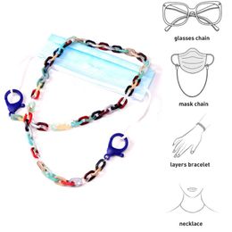 Sunglasses Cases & Bags Fashion Dangles Masks Neck Chain For Women Cuelga Mascarillas Glasses Lanyard Men's Child Acrylic Strap Sunglass