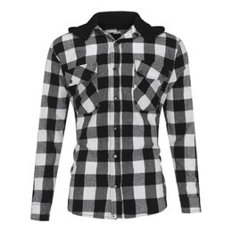 Men's Casual Shirts 2023 Men Plaid Shirt Long-sleeved Chest Two Pocket Design Fashion Button For Man Chemise Homme Ropa Hombre