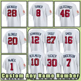 Tim Anderson 2023 World USA Baseball Jersey Trea Turner Cedric Mullins Mark DeRosa Will Smith Miles Mikolas Adam Wainwright Mike Trout Bobby Witt Jr. Nolan Arenado