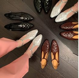 Flats Fashion Ballet Weave Plaid Women Mary Jane Shoes Strap Lady Street Office Shoe Woman Loafers 801