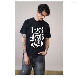 Men's T Shirts Men's Arabic Numerals Printed T-shirts Summer Short Sleeve Casual Tees For Man Harajuku Designer Tops Male Oversize