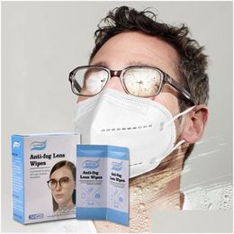 Wet Wipes Antifog Glasses Lens Anti Fog Wets Paper Towel Spot All English Packaging Cleaning Towels Drop Delivery Health Beauty Care Dhjsw