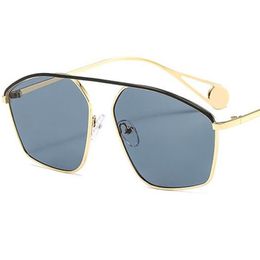 Modern Sunglasses Unisex Retro Sun Glasses Anti-UV Spectacles Personlaity Single Beam Eyeglasses Alloy Frame Ornamental